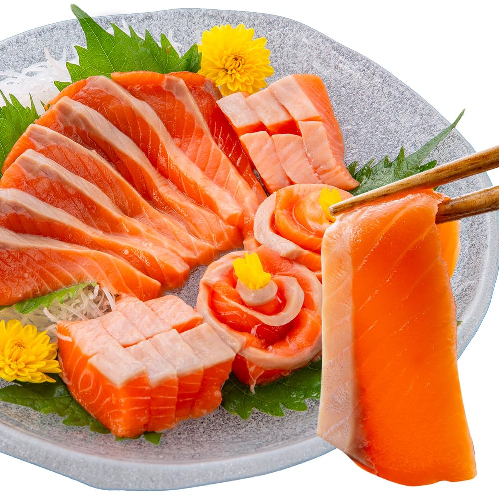 Amazon.co.jp: 十文字屋商店 国産 銀鮭 約100g×5 サーモン 生 骨なし